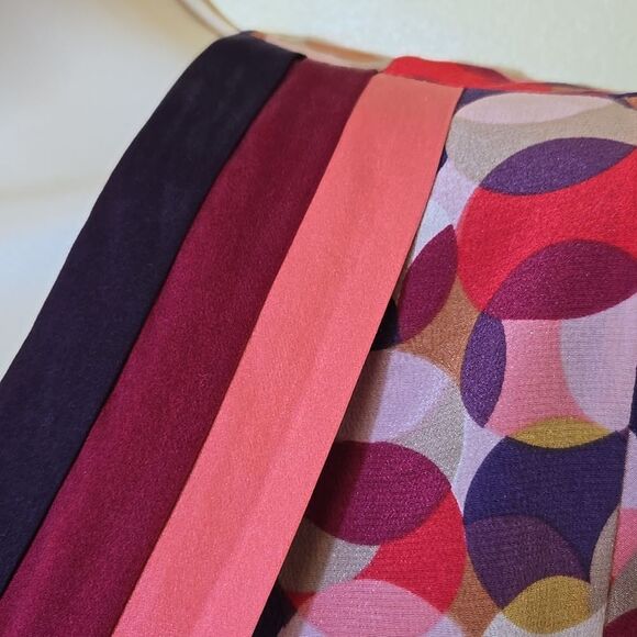 Boden Limited Edition Y2K Silk Babydoll Dress Size 6 Geometric Rockabilly Retro - Picture 9 of 16